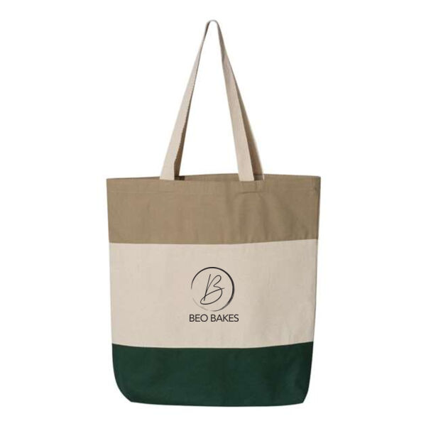 Q-Tees - 11L Tri-Color Tote - Printed Logo Thumbnail