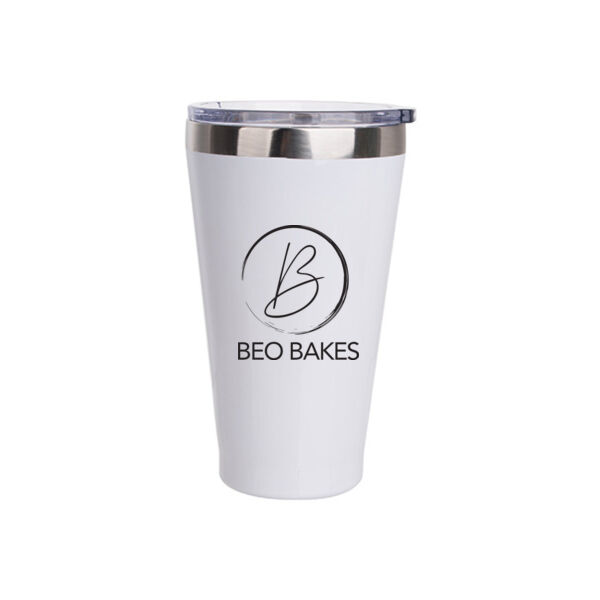 15oz Stainless Steel Tumbler w/Lid - Sublimated Logo Thumbnail