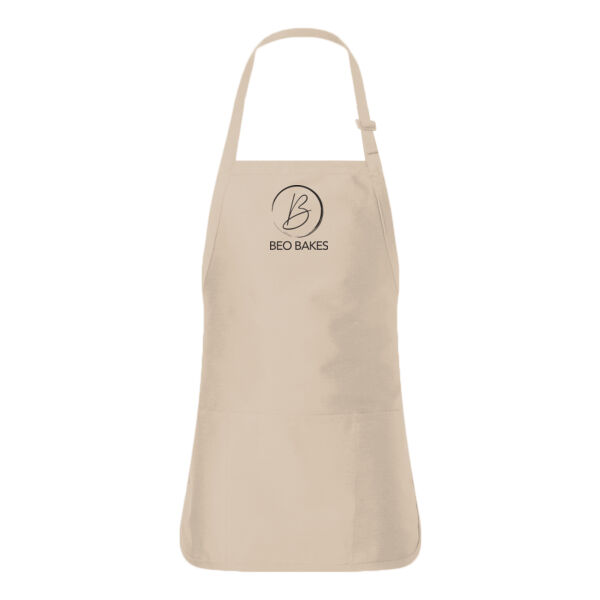 Q-Tees - Full-Length Apron with Pouch Pocket - Printed Logo Thumbnail