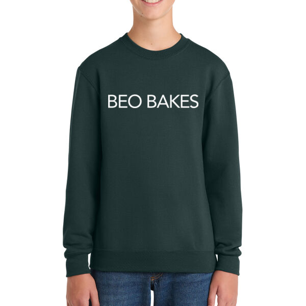 Port & Co - Youth Core Fleece Crewneck Sweatshirt - Printed Logo Thumbnail