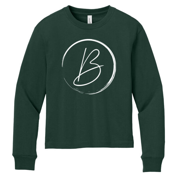 BELLA+CANVAS - Youth 6-Ounce Heavyweight Long Sleeve Tee - Printed Logos Thumbnail