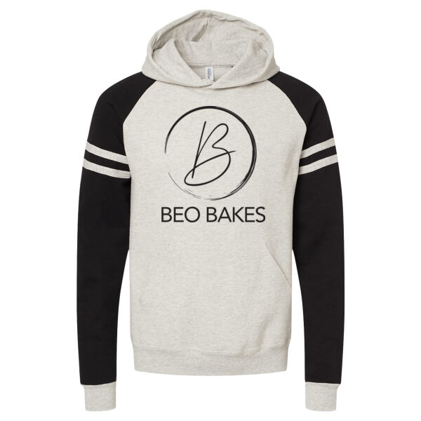 Jerzees - Unisex NuBlend Varsity Colorblock Hooded Sweatshirt - Printed Logo Thumbnail