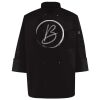 Ten Pearl Button Black Chef Coat Thumbnail